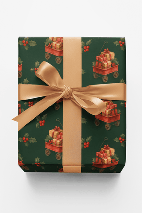 Red Wagon Wonder - London Penny Gift Wrap