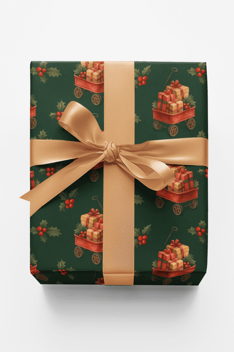 Red Wagon Wonder - London Penny Gift Wrap