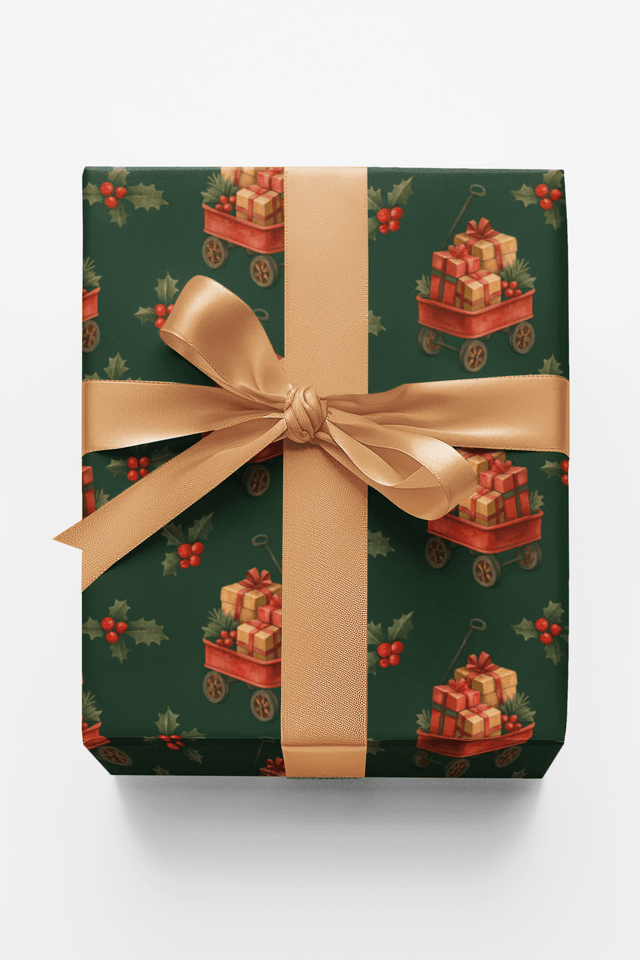 Red Wagon Wonder - London Penny Gift Wrap