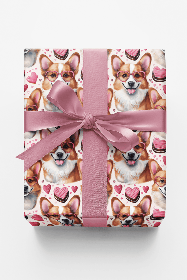 Corgis & Sweet Treats - London Penny Gift Wrap