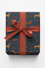 Dachshund Love Leash - London Penny Gift Wrap