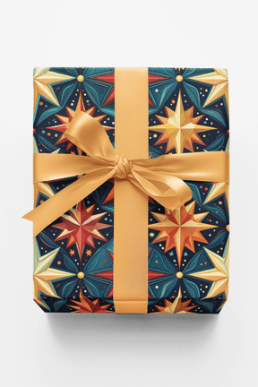 Midnight Gold Starburst - London Penny Gift Wrap