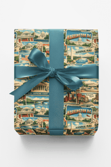 District of Columbia Postcard Memories - London Penny Gift Wrap