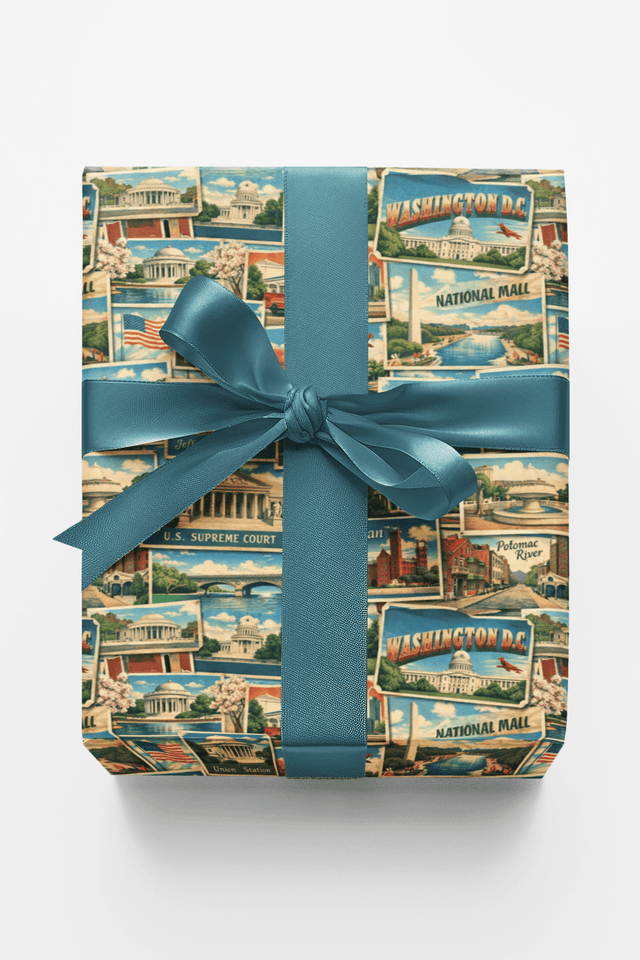 District of Columbia Postcard Memories - London Penny Gift Wrap