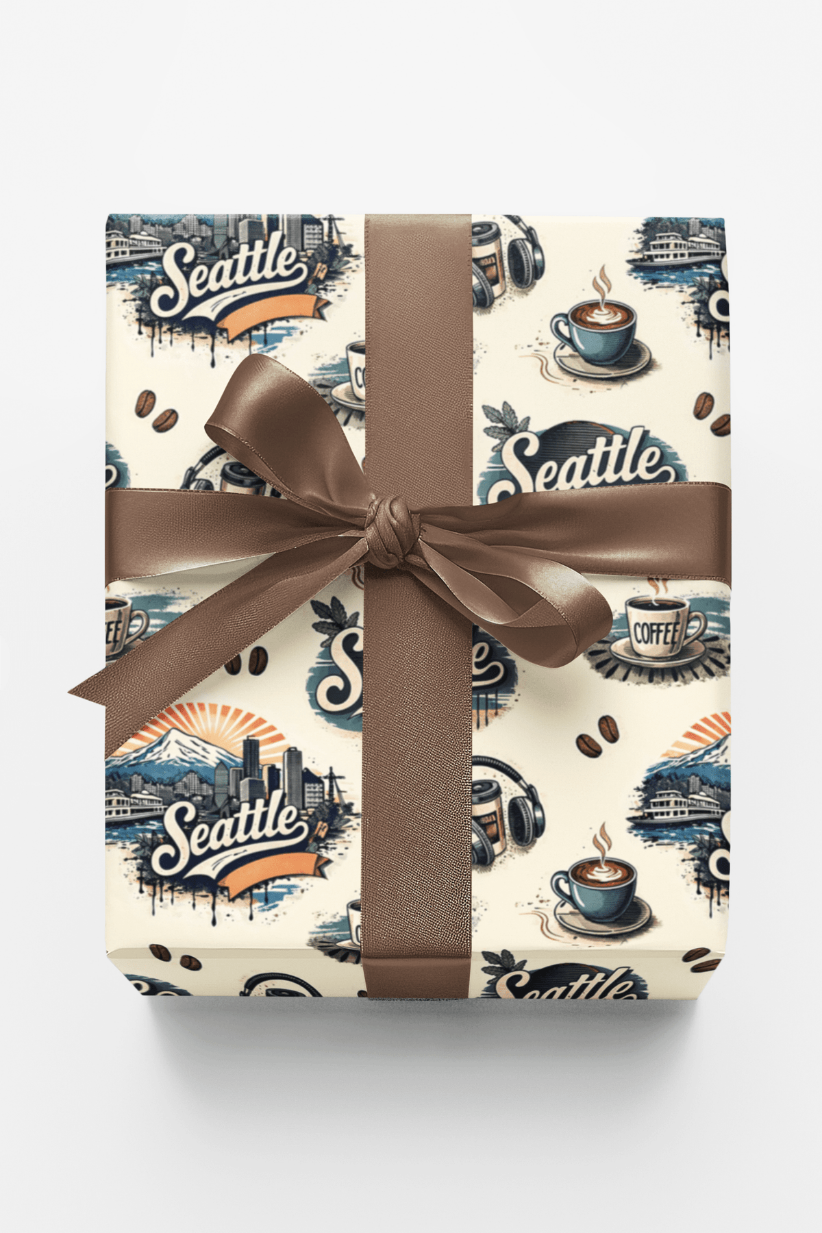 Seattle Rainier & Grunge - London Penny Gift Wrap