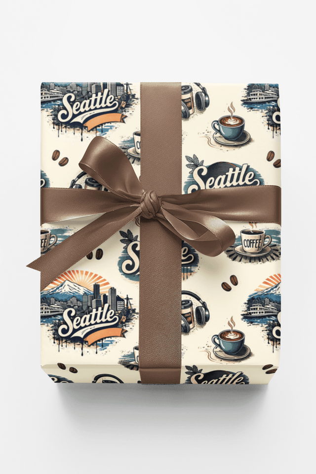 Seattle Rainier & Grunge - London Penny Gift Wrap