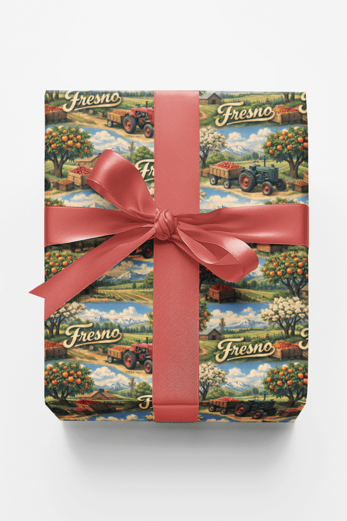 Fresno Farm & Fruit Flashback - London Penny Gift Wrap