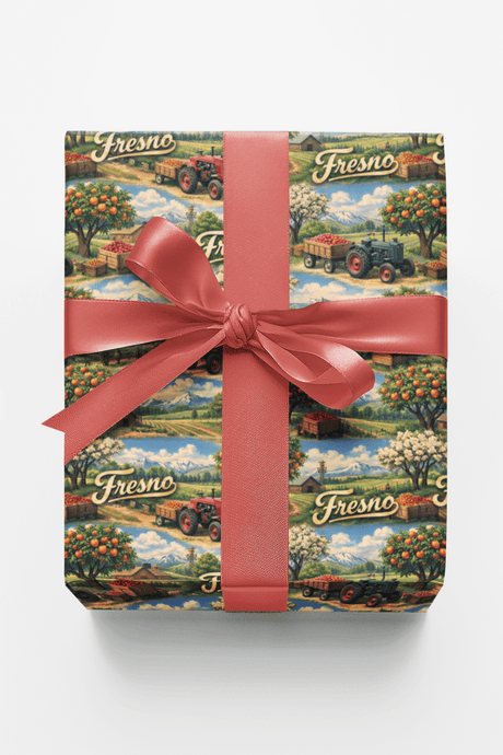 Fresno Farm & Fruit Flashback - London Penny Gift Wrap