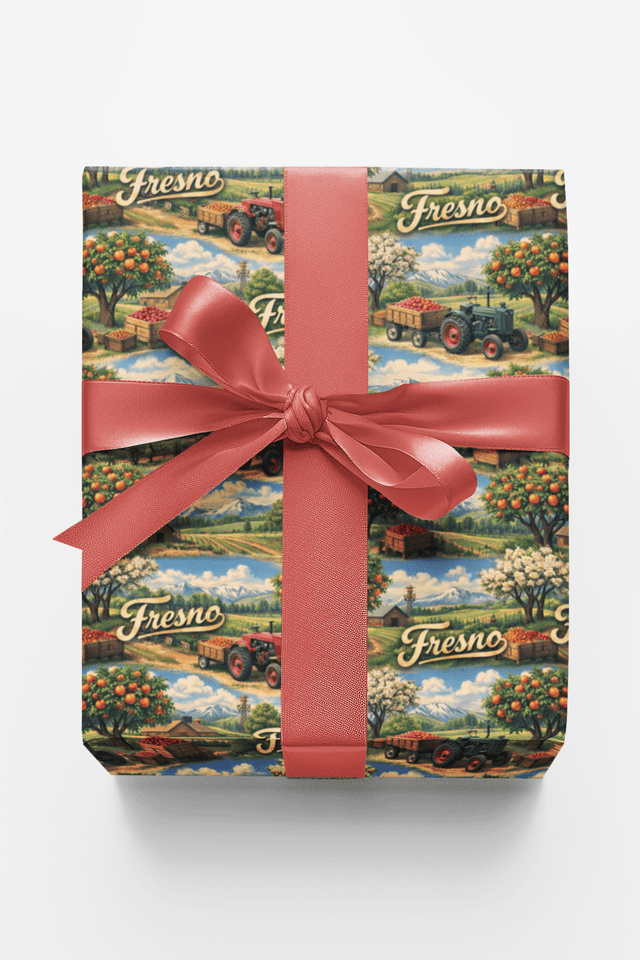 Fresno Farm & Fruit Flashback - London Penny Gift Wrap