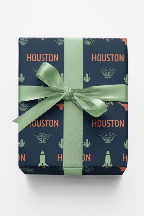 Houston — Space & Prairie Wrapping Paper - London Penny Gift Wrap
