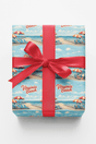 Virginia Beach Shoreline - London Penny Gift Wrap