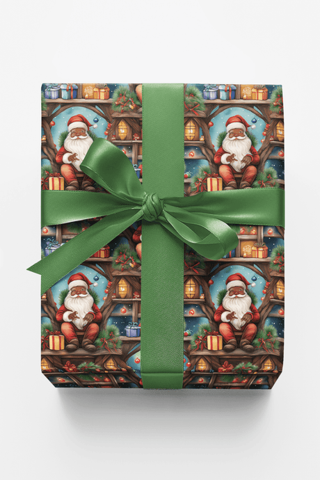Santa’s Cozy Perch - London Penny Gift Wrap