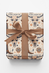 Fort Worth – Modern Western Heritage Wrapping Paper - London Penny Gift Wrap