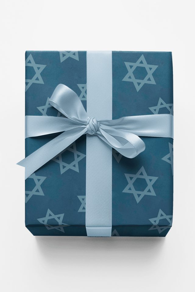 Shining Stars of David - London Penny Gift Wrap