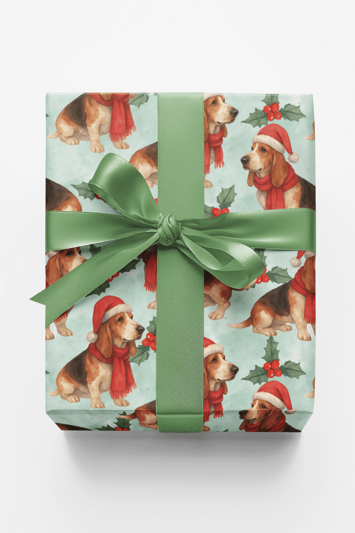 Holly Hat Harmony Hound - London Penny Gift Wrap
