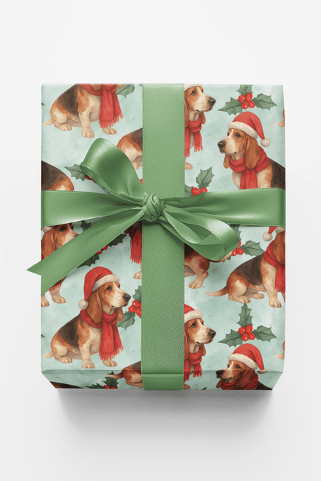 Holly Hat Harmony Hound - London Penny Gift Wrap