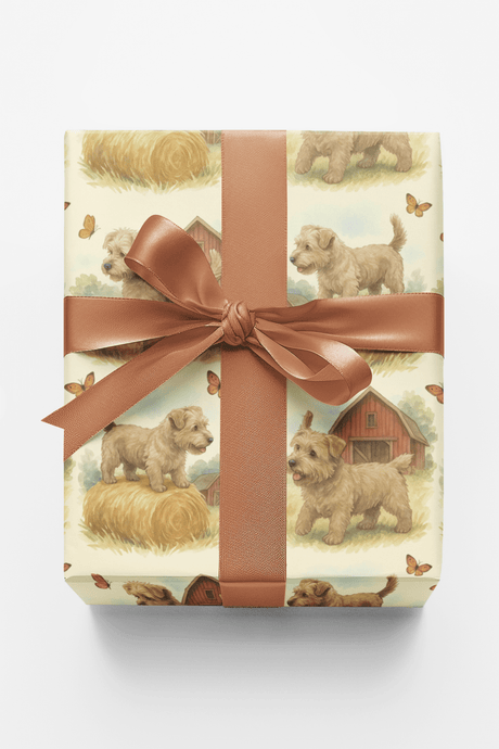 Playful Terrier Companions - London Penny Gift Wrap