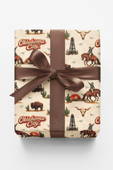 Oklahoma City Western Past - London Penny Gift Wrap