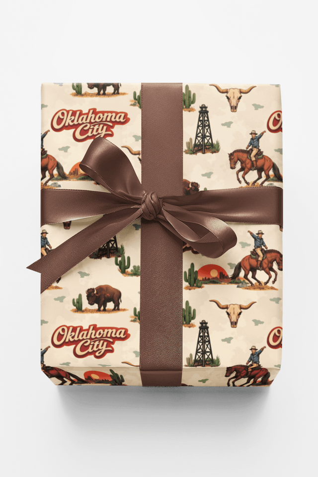 Oklahoma City Western Past - London Penny Gift Wrap