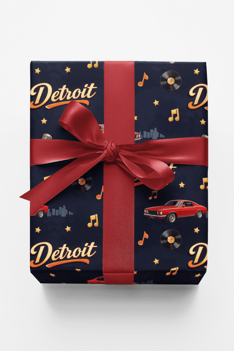 Detroit Motor City Memories - London Penny Gift Wrap