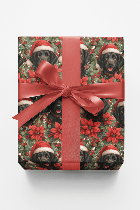 Ebony Sleigh Bells & Joyful Tails - London Penny Gift Wrap