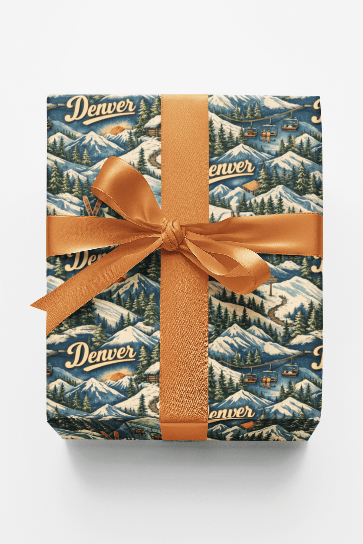Denver Mile High Retro - London Penny Gift Wrap