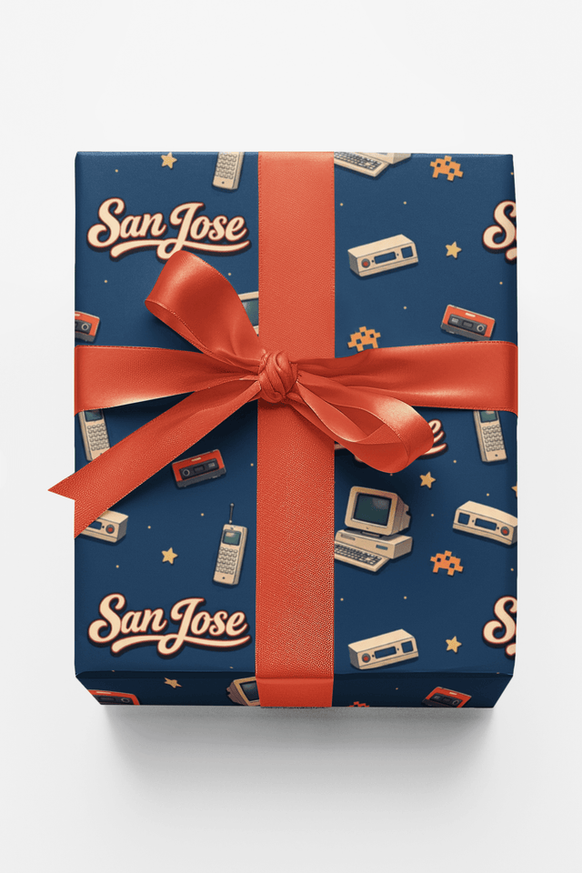 San Jose Silicon Retro - London Penny Gift Wrap