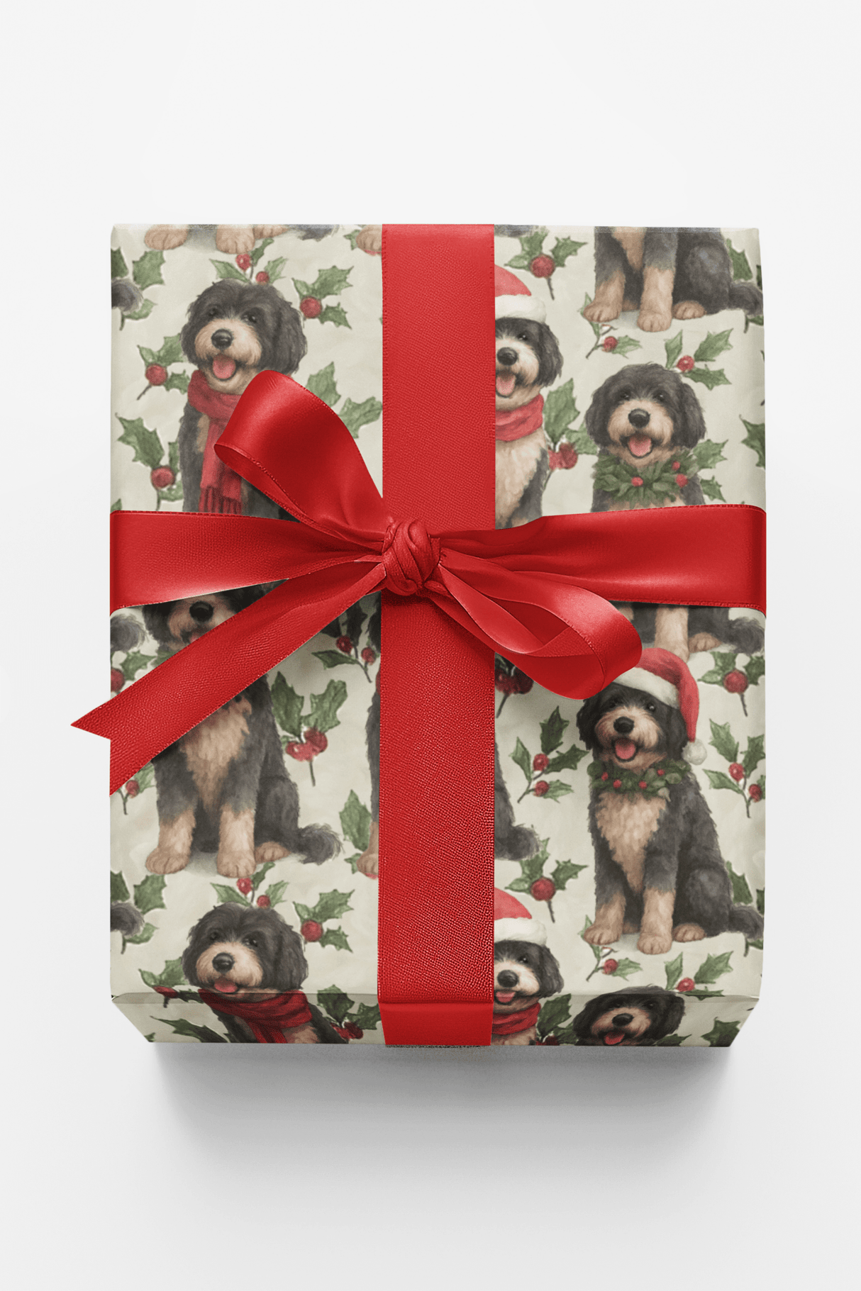 Portuguese Water Dog Holiday - London Penny Gift Wrap