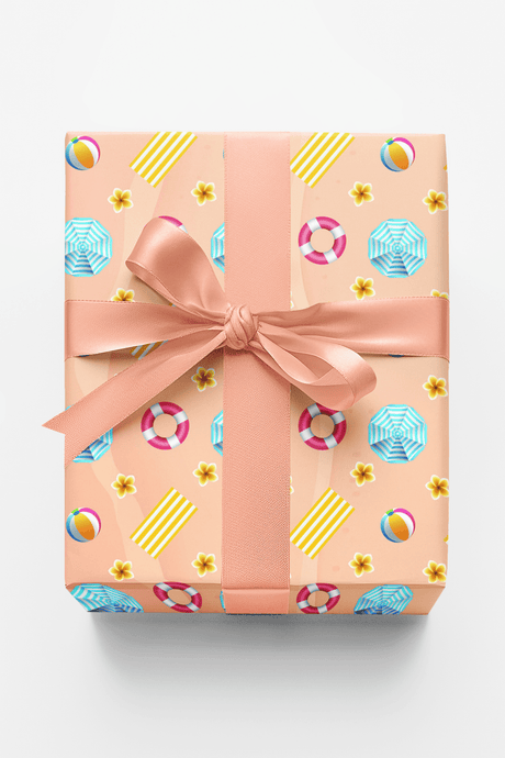 Peachy Beach Day - London Penny Gift Wrap