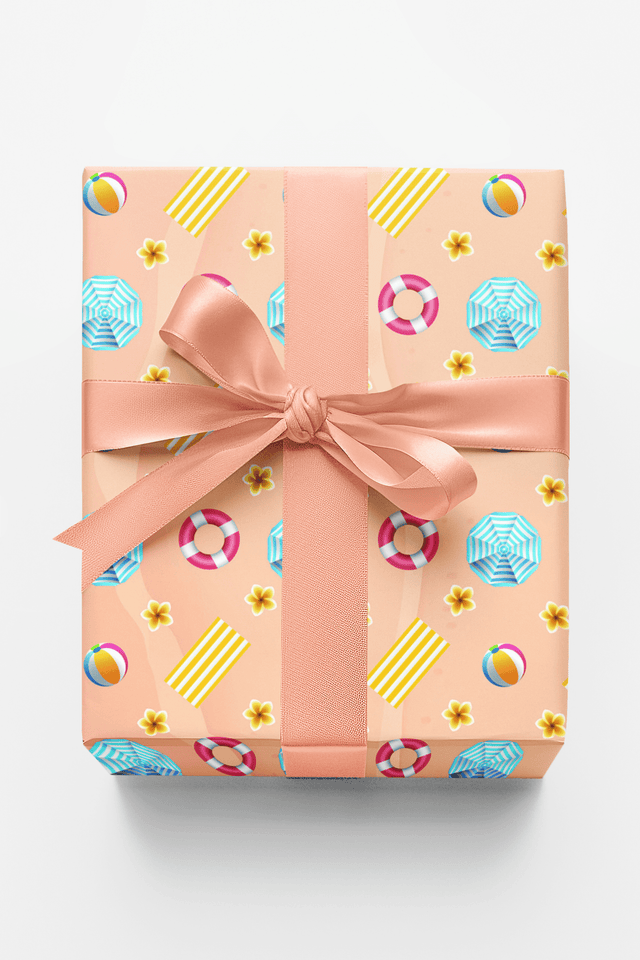 Peachy Beach Day - London Penny Gift Wrap