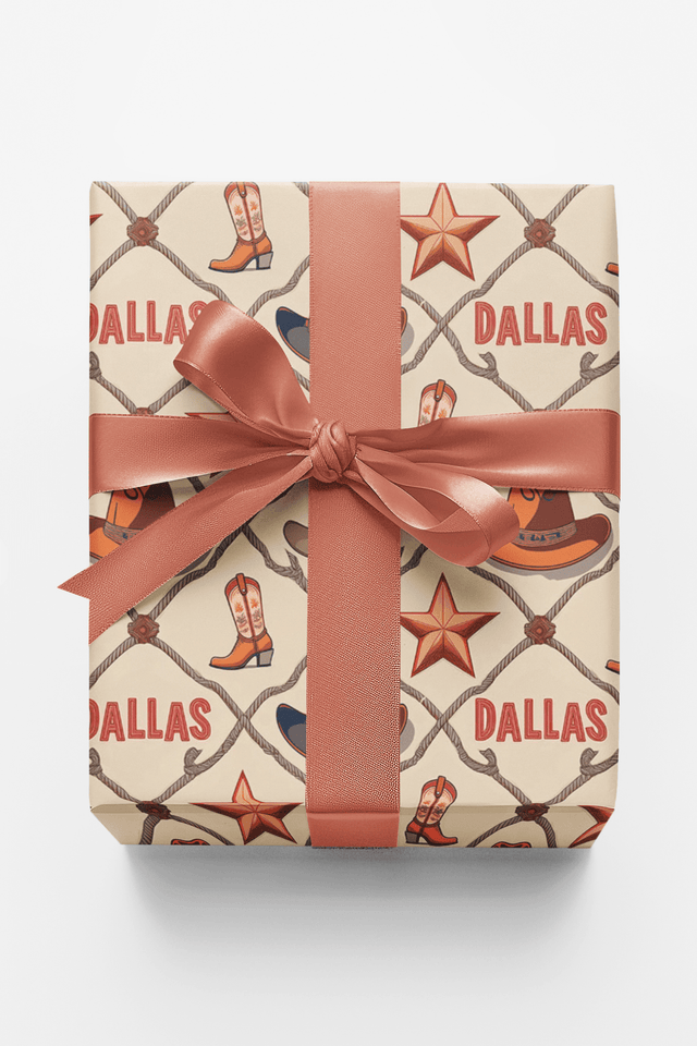 Dallas — Modern Western Wrapping Paper - London Penny Gift Wrap