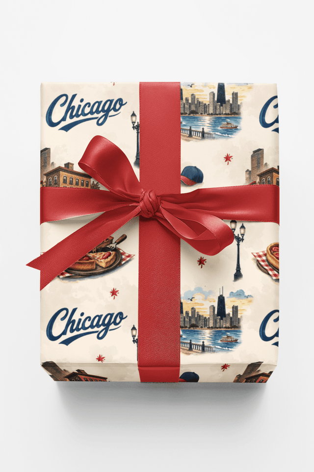 Chicago Windy City Blues - London Penny Gift Wrap