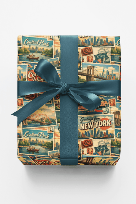 New York Postcard Memories - London Penny Gift Wrap