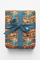 Cleveland Rock & Lake Retro - London Penny Gift Wrap