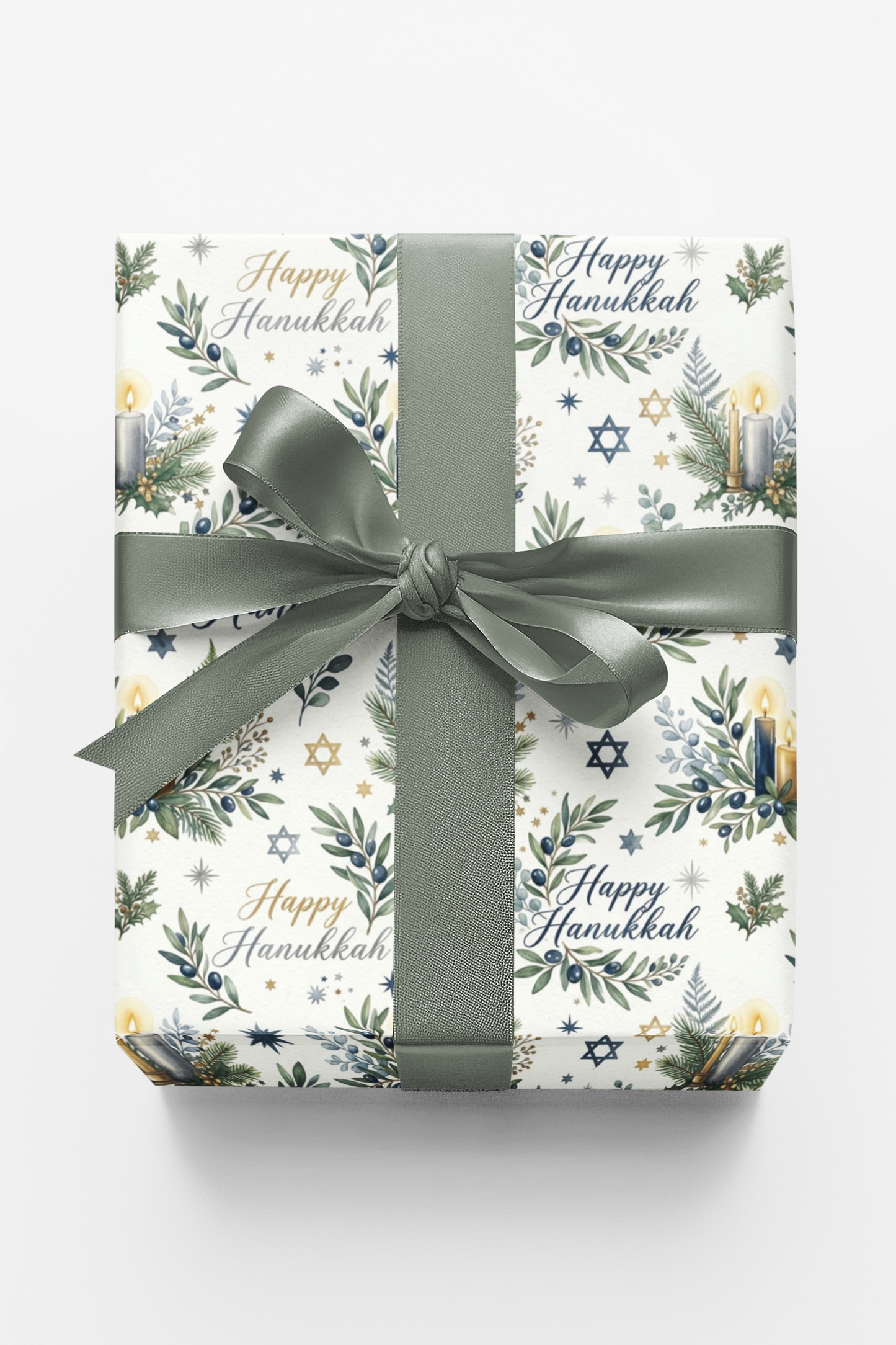 LIMITED TIME | Hanukkah Herbarium Glossy Wrapping Paper