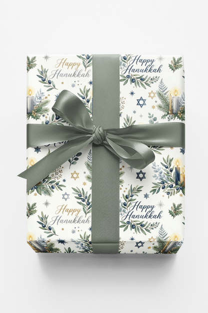 LIMITED TIME | Hanukkah Herbarium Glossy Wrapping Paper