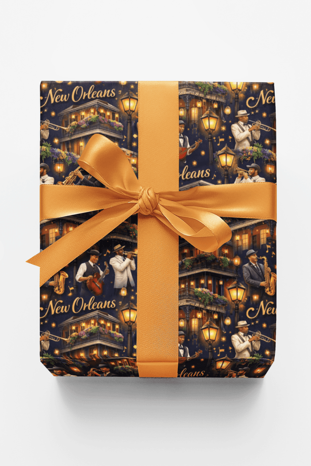 New Orleans French Quarter Nights - London Penny Gift Wrap