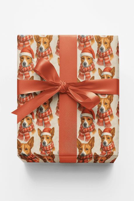 Crimson Tails & Cheer - London Penny Gift Wrap