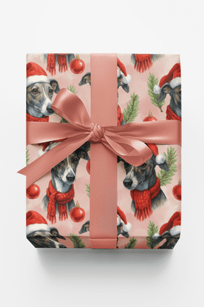 Silent Paws, Crimson Cheer - London Penny Gift Wrap