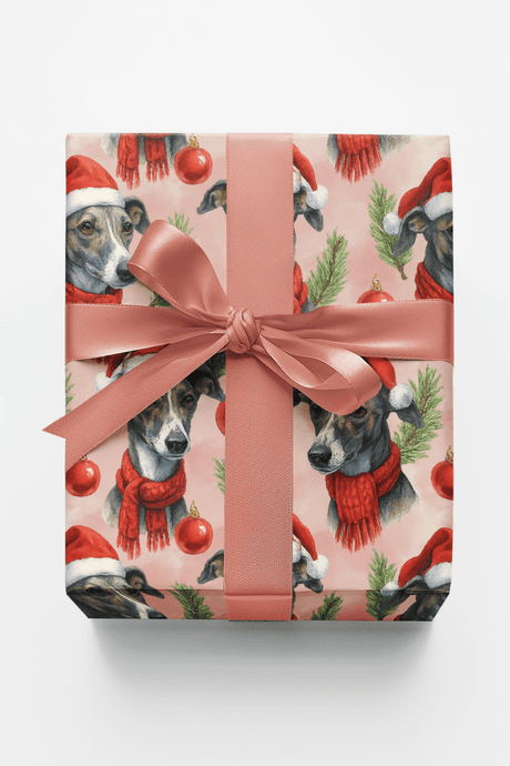 Silent Paws, Crimson Cheer - London Penny Gift Wrap