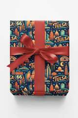 Tulsa Art Deco Past - London Penny Gift Wrap
