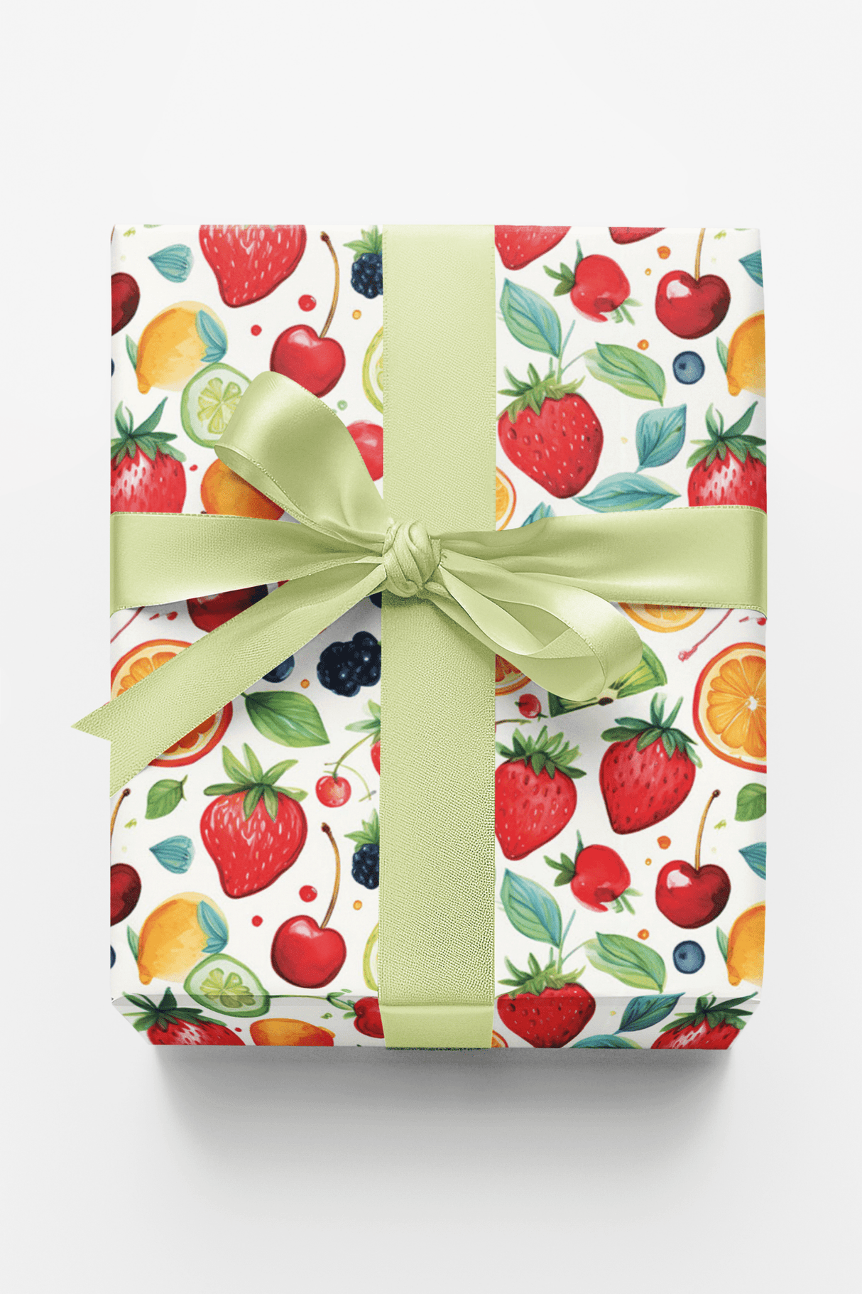 Whimsical Market Fruits - London Penny Gift Wrap