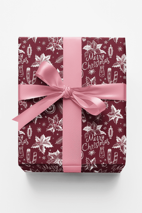 Merry & Bright Chalkboard - London Penny Gift Wrap