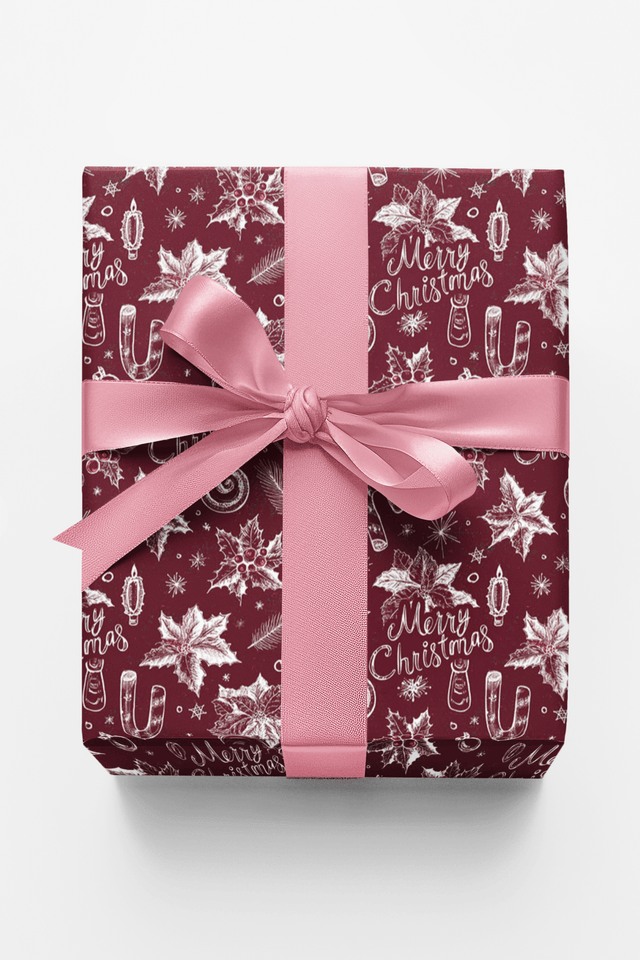 Merry & Bright Chalkboard - London Penny Gift Wrap