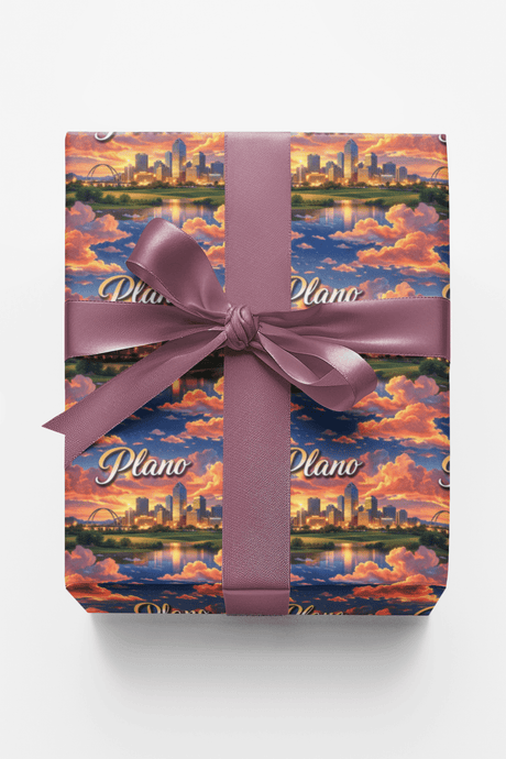 Plano Texas Twilight - London Penny Gift Wrap