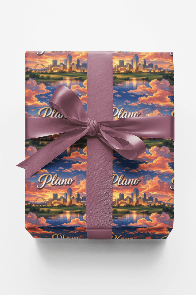 Plano Texas Twilight - London Penny Gift Wrap