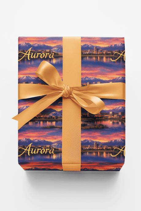 Aurora Twilight Retro - London Penny Gift Wrap