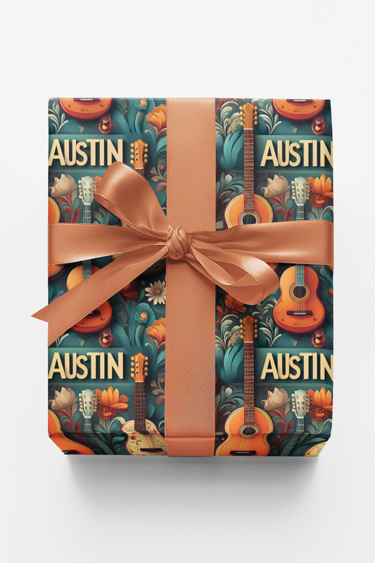 Austin – Retro Indie Revival Wrapping Paper
