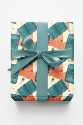Sunlit Resort Courts Wrapping Paper - London Penny Gift Wrap