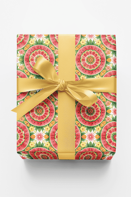 Watermelon Sunburst Garden Wrapping Paper - London Penny Gift Wrap